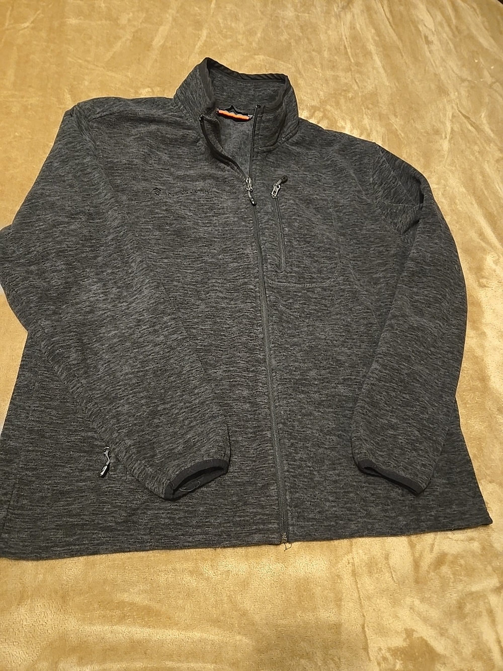 Free Country Dark Heather Gray Full-Zip Fleece Jacket XL